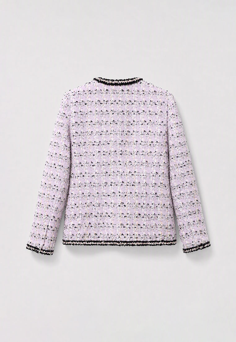 Rose Tweed Carreau Tresse Jacket