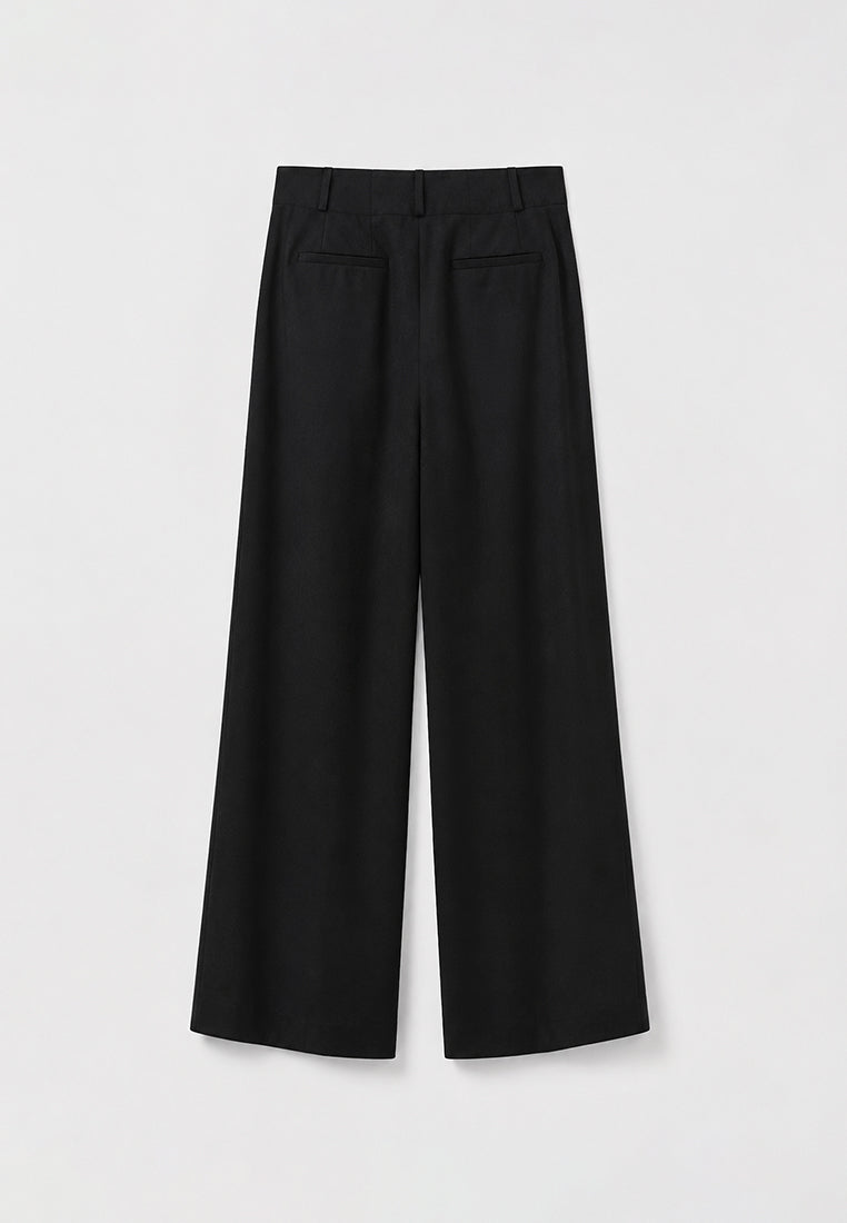 Noir Galon Embellished Wide-Leg Trousers