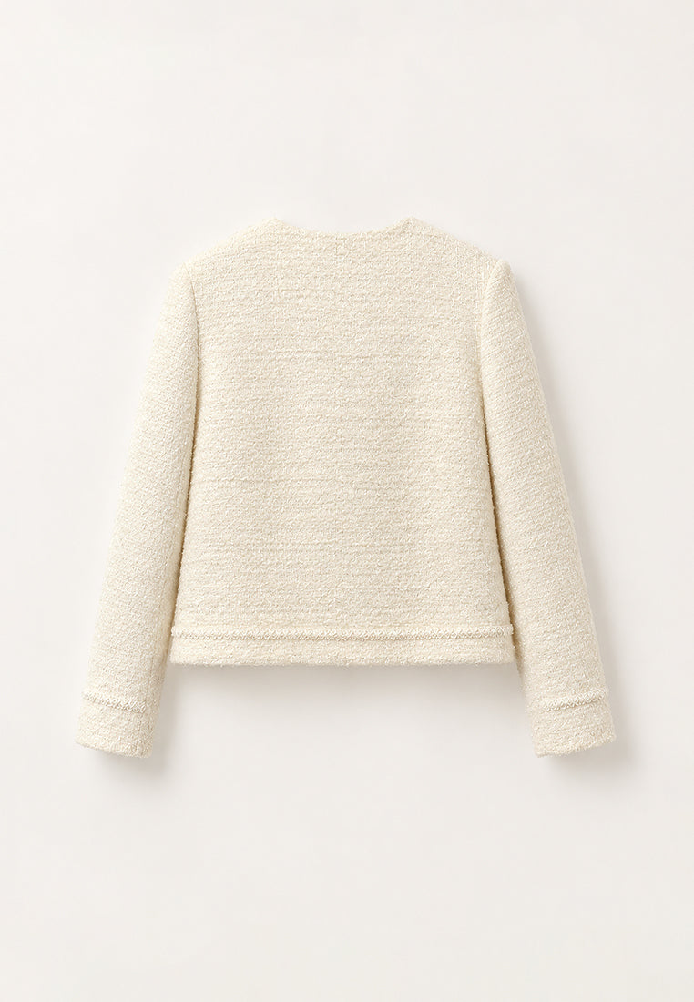 Blanc Fleur Perlé Tweed Jacket