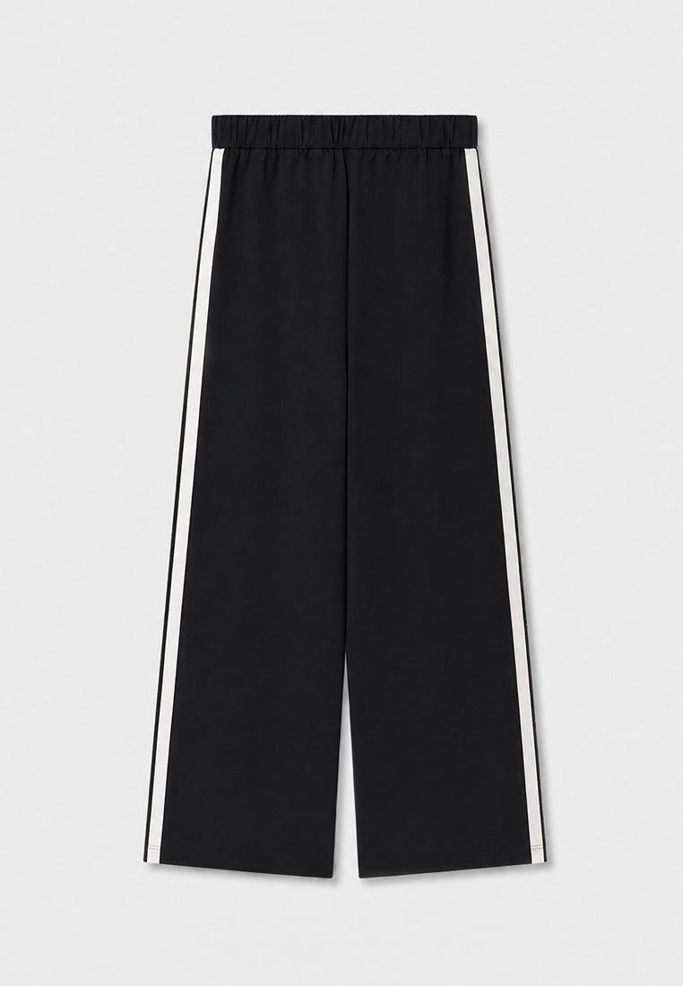 Noir Sportif Élégance Pants