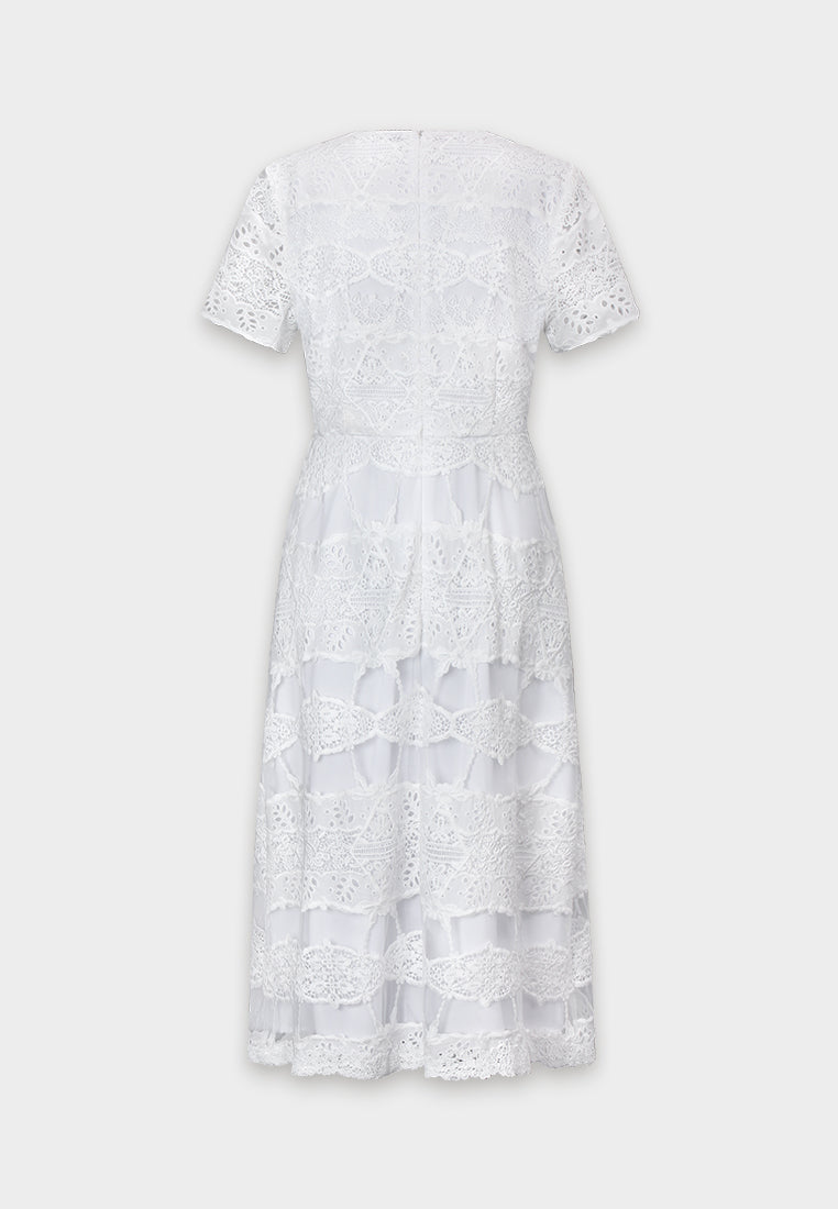 Ivory Dentelle Fleuris Dress
