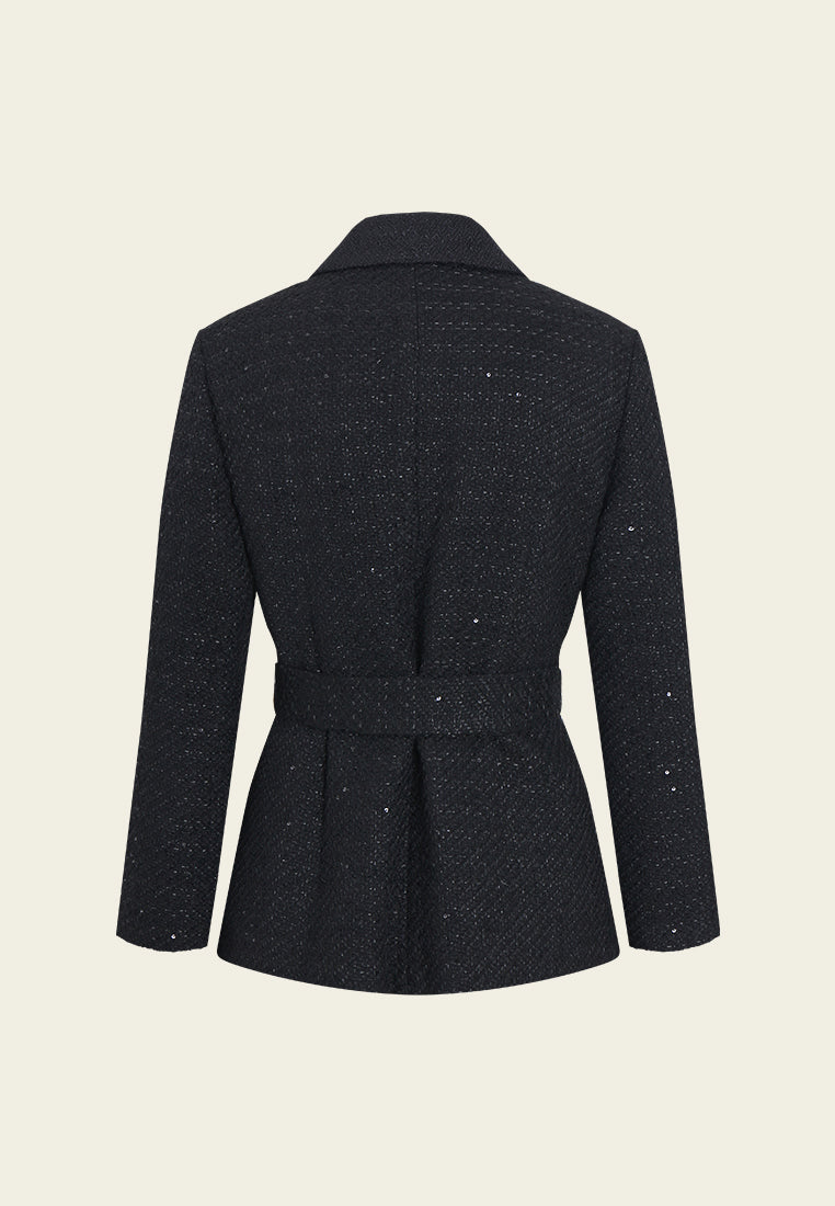 Gilded Thread Belted Tweed Jacket