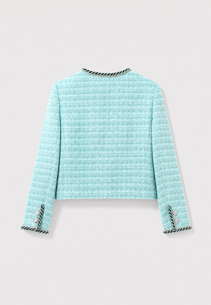 Turquoise Tweed Tresse Jacket