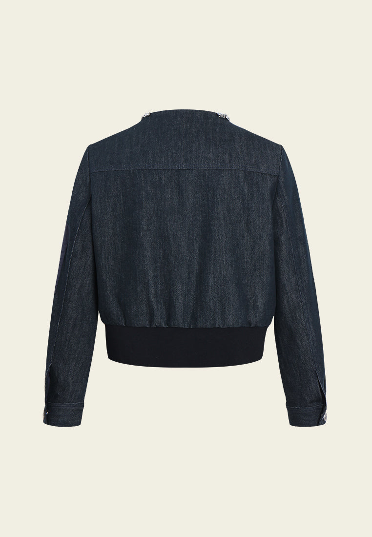 Denim Bijou Trim Jacket