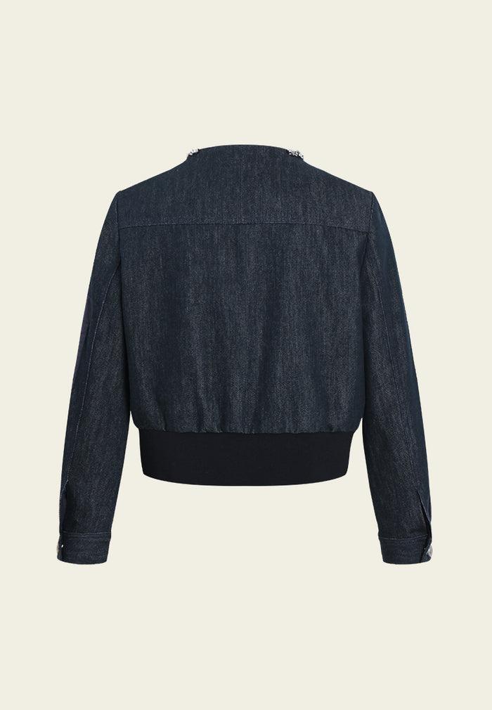 Denim Bijou Trim Jacket