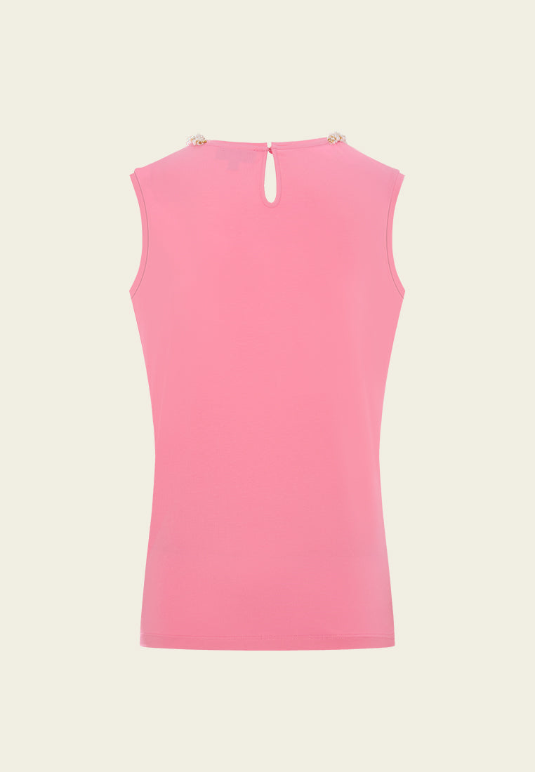 Embellished Chain-detail Sleeveless top