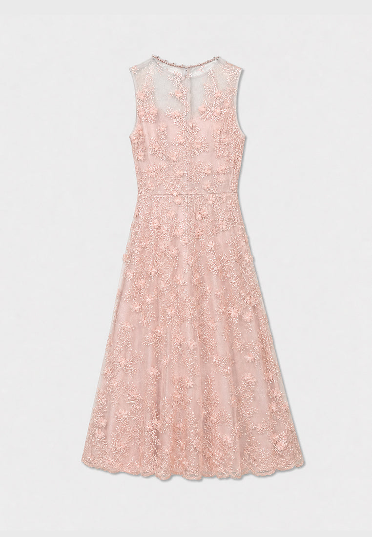 Rosé Florale Délicatesse Dress
