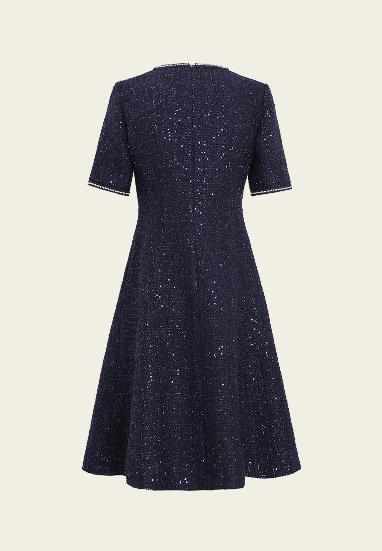 Éclat Contrast Sequin Dress