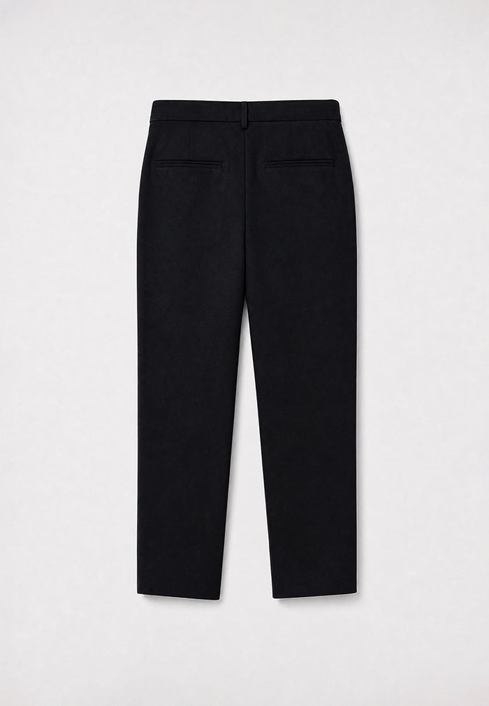Navy Crêpe Tailleur Trousers
