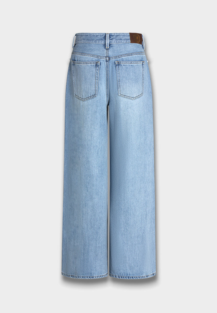 Bleu Ciel Wide-Leg Denim