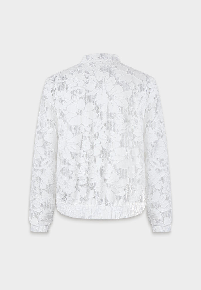 Blanc Florale Sportif Jacket
