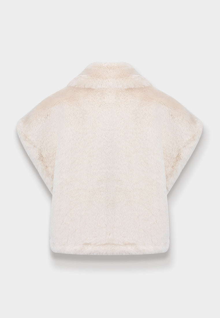 Snowflake Crème Fur Cape