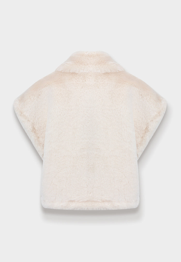 Snowflake Crème Fur Cape