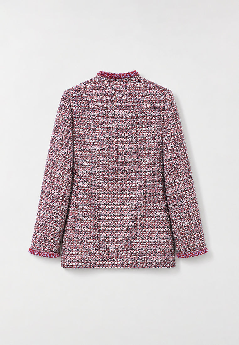 Rose Tweed Carreau Tresse Jacket