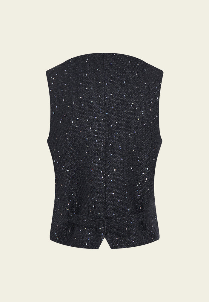 Rivière Embellished Button Vest