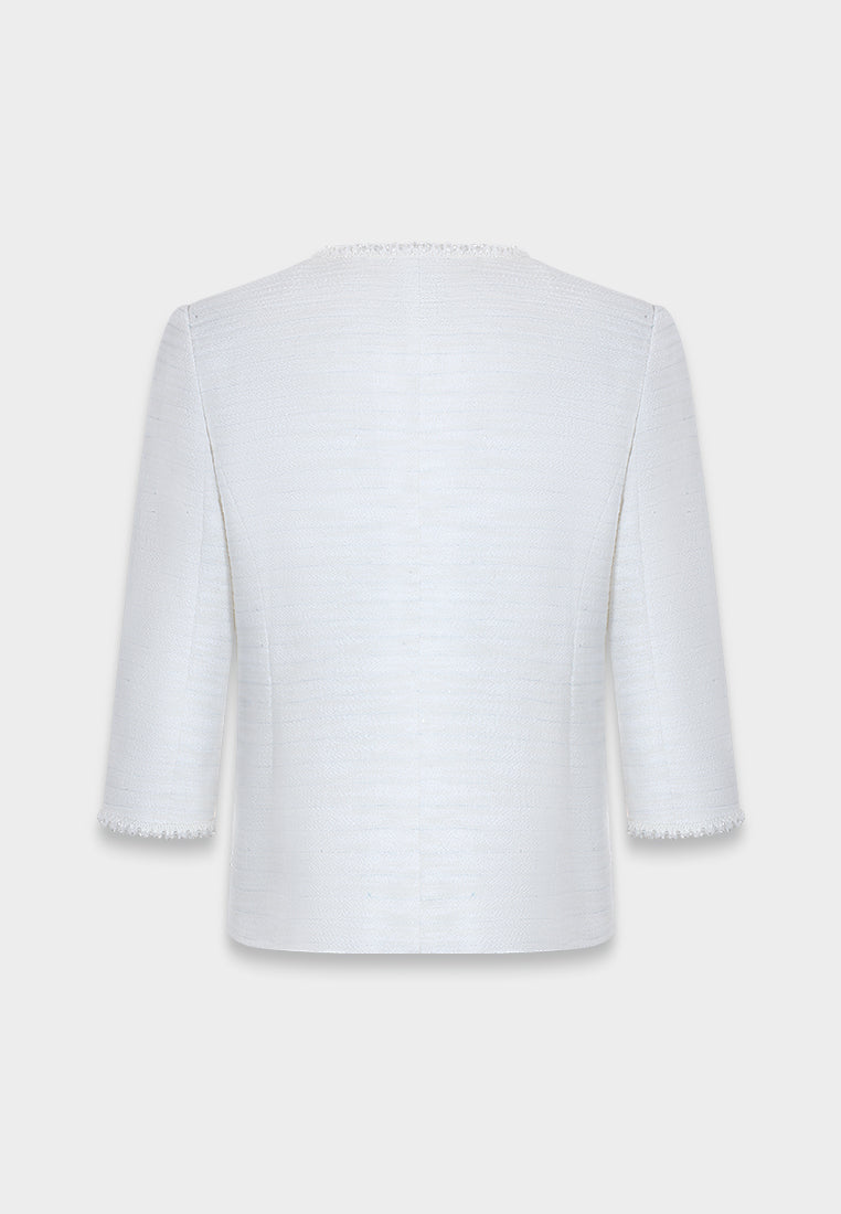 Ivory Peony Embellished Jacket