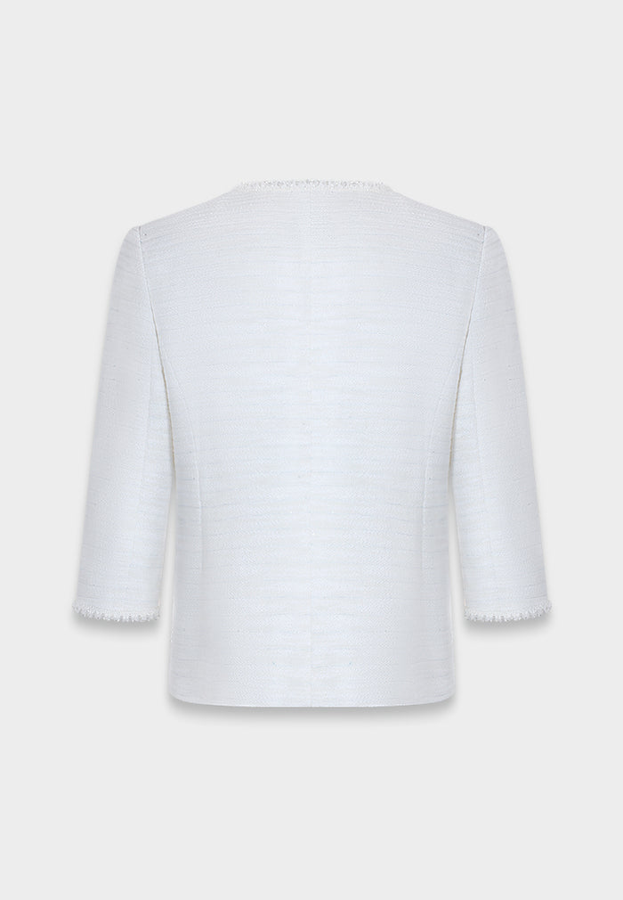 Ivory Peony Embellished Jacket