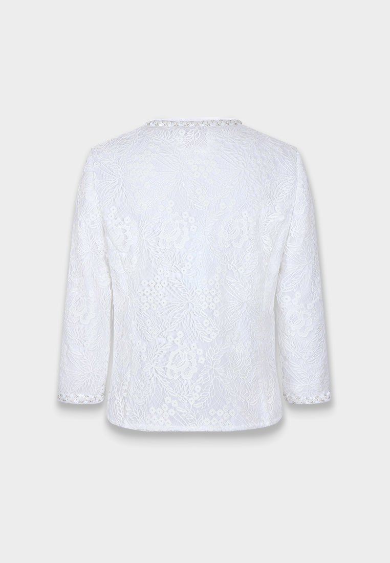 Pearl Bloom Embroidered Jacket