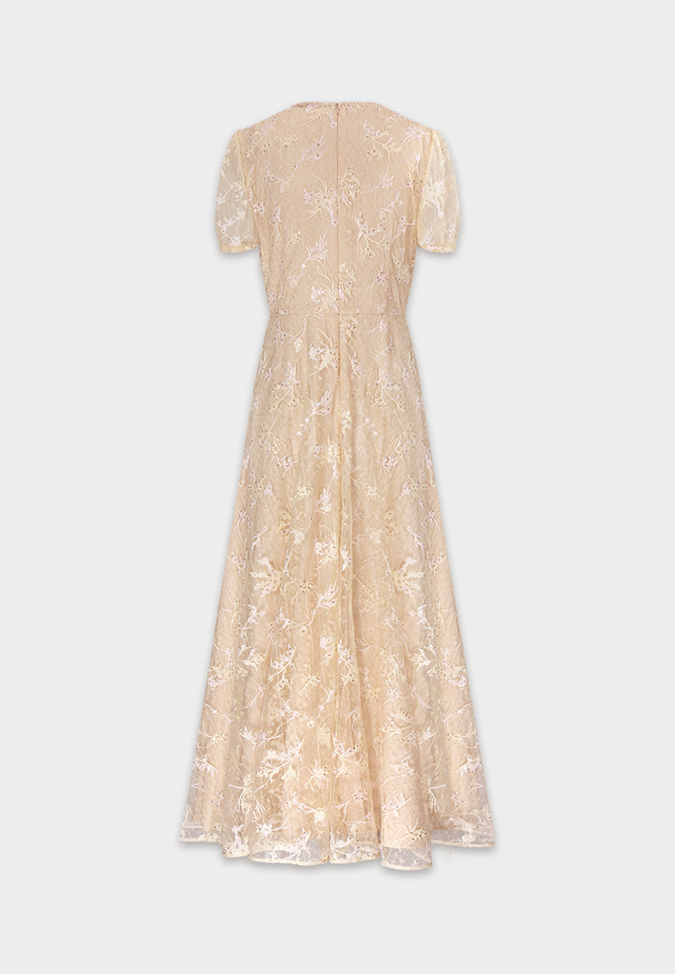 Champagne Jardin Étoilé Dress