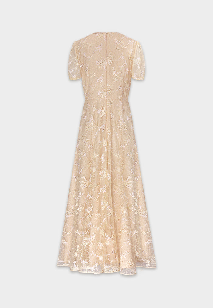 Champagne Jardin Étoilé Dress