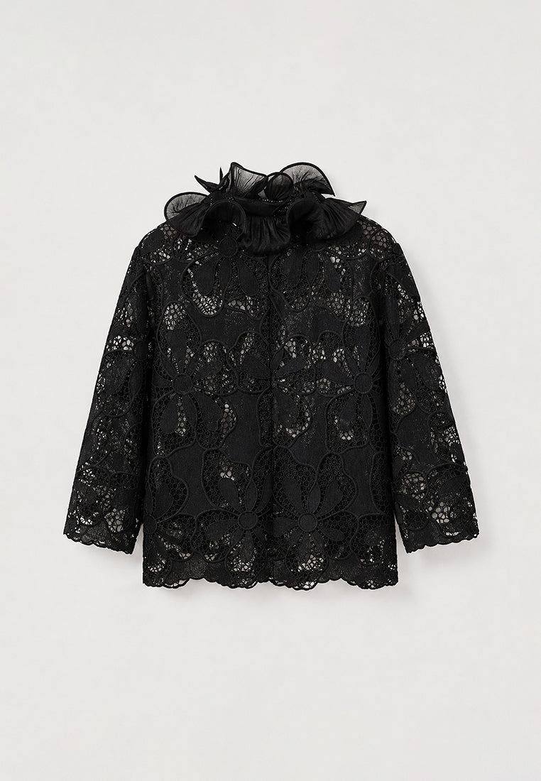 Noir Jardin Couture Lace Jacket