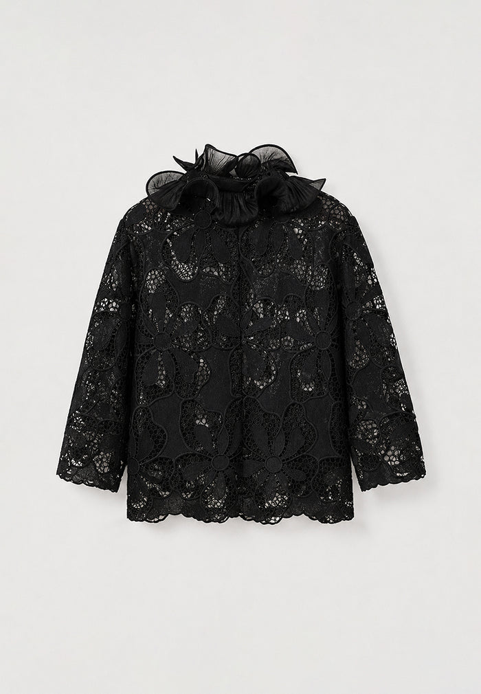 Noir Jardin Couture Lace Jacket
