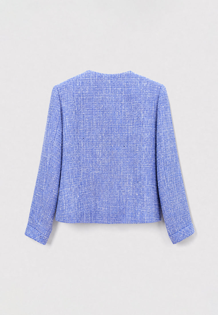 Lavande Tweed Fleuris Poésie Jacket