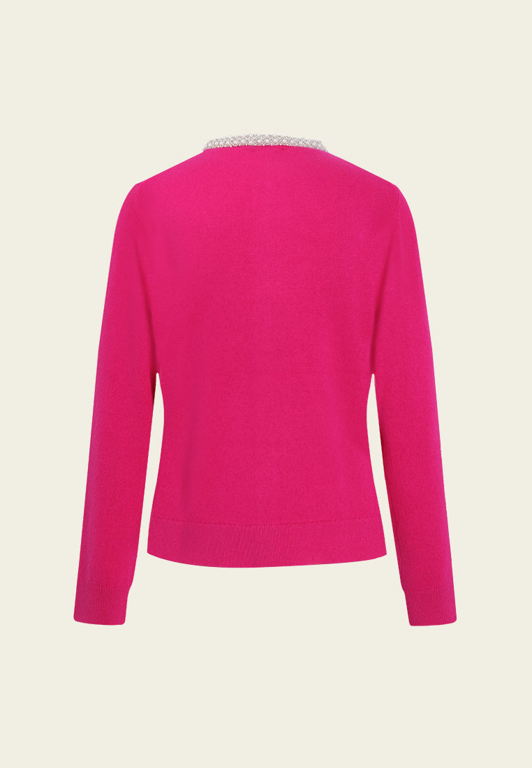 Broderie Fleurie Ribbed Knit Top