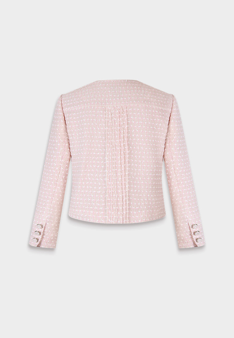 Rosé Lumière Tweed Jacket