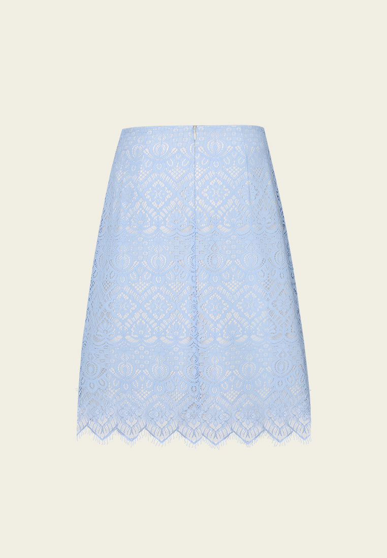 Embellished Butterfly Appliqué Lace Skirt