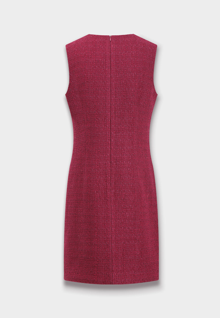 Bordeaux Bijou Pocket Dress
