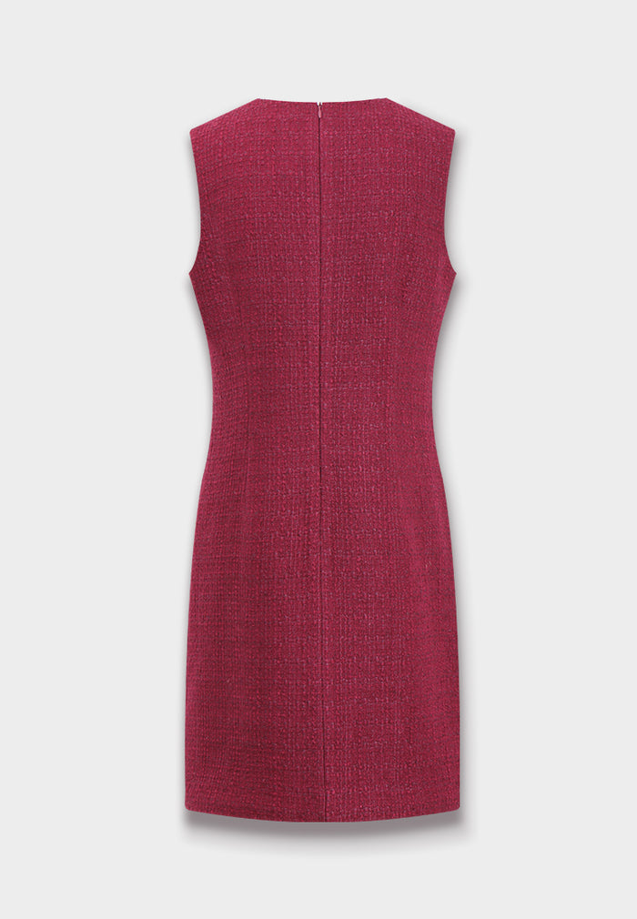 Bordeaux Bijou Pocket Dress