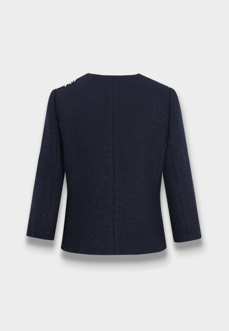 Lueur Fleur Embellished Tweed Jacket