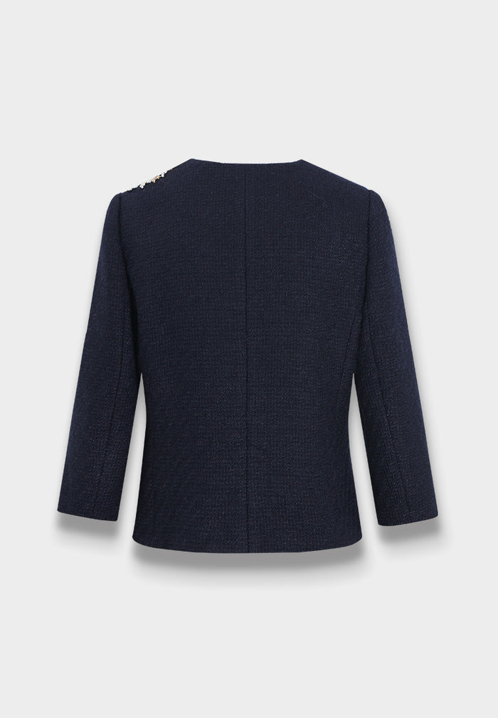 Lueur Fleur Embellished Tweed Jacket