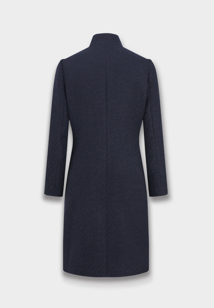 Marine Fleur Embroidered Coat
