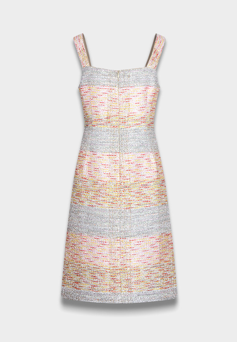 Starlight Stripe Multicoloured Tweed Dress