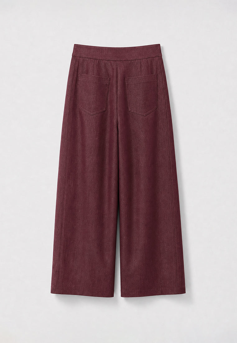Rouge Crêpe Plissé Culottes