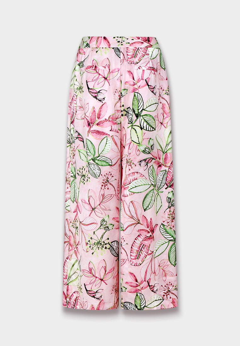 Floral Symphony Wide-Leg Pants