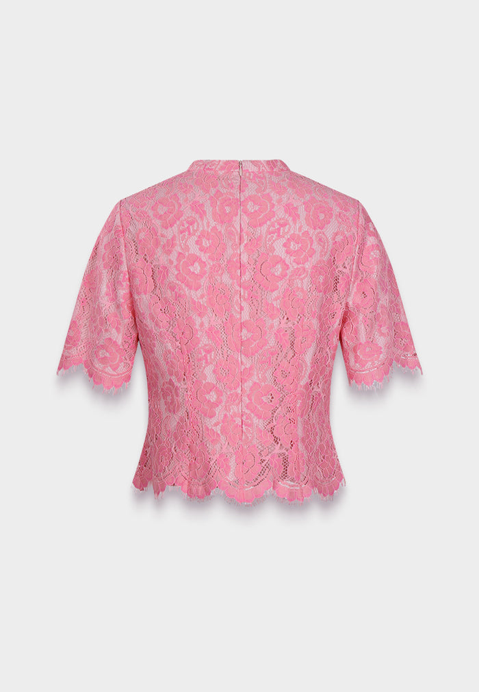 Blush Elegance Lace Blouse