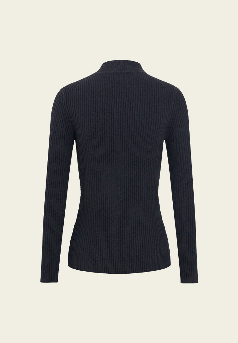 Broderie Fleurie Ribbed Knit Top