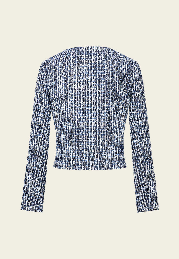 Mixed Tweed Cropped Jacket