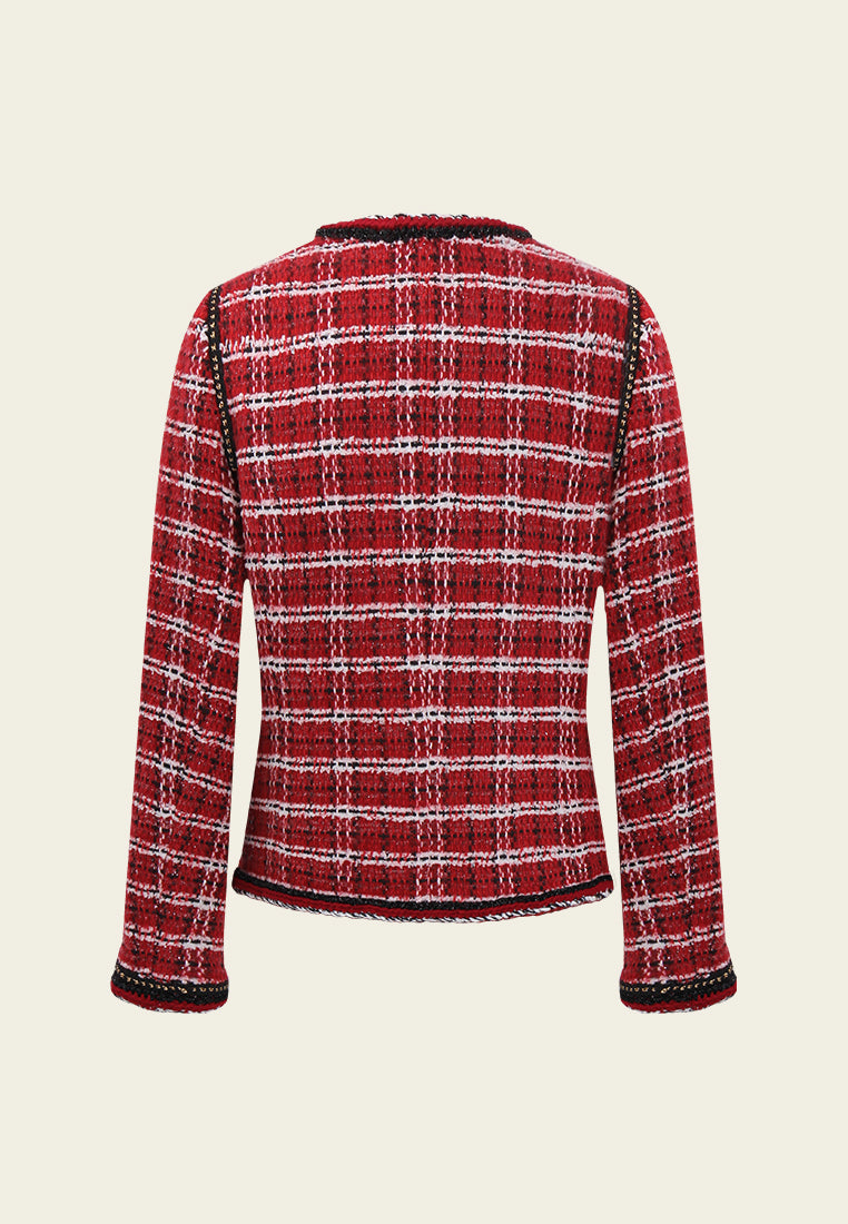 Plaid Couture Tailored Tweed Jacket