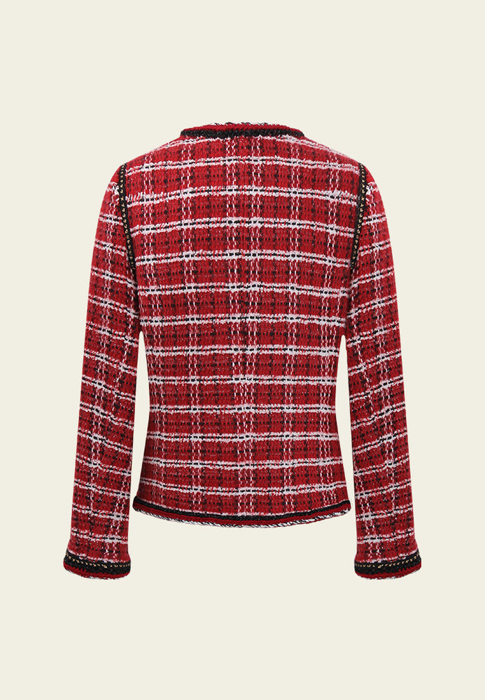Plaid Couture Tailored Tweed Jacket