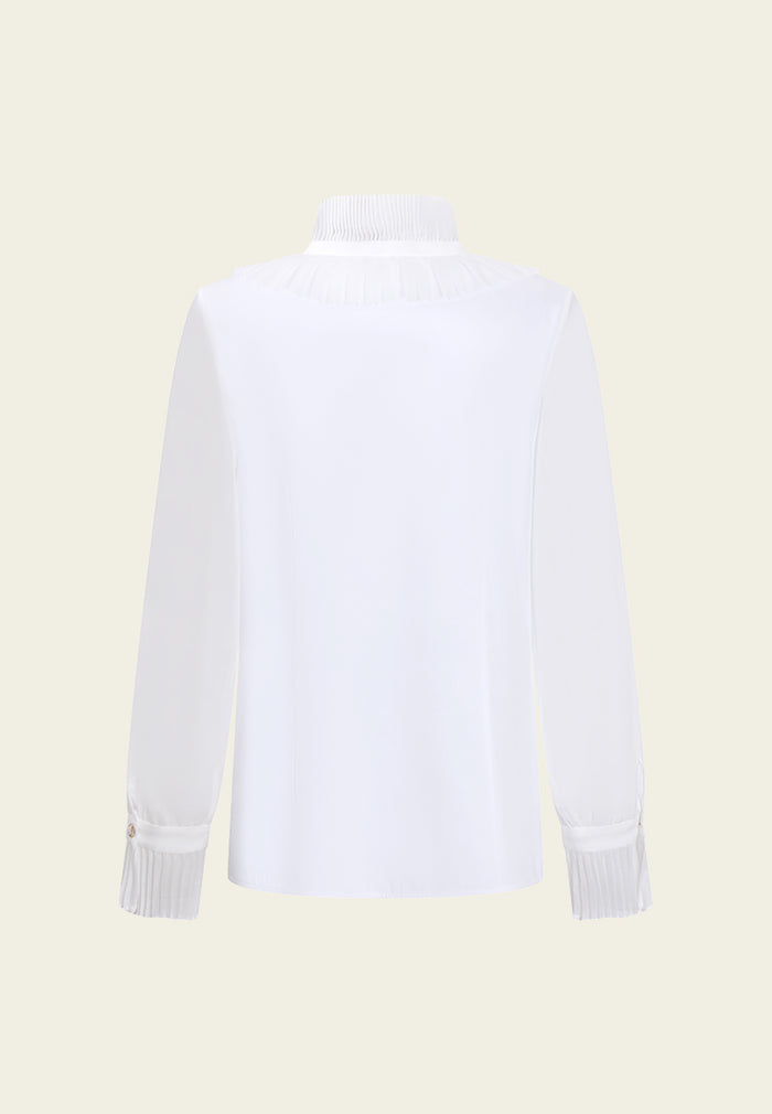 Valeria Pleated Collar Blouse