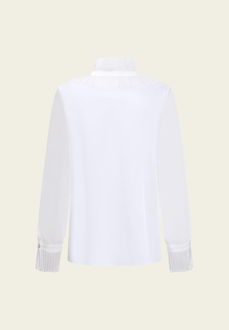 Valeria Pleated Collar Blouse