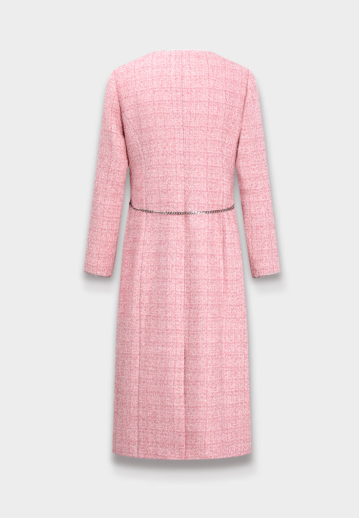 Rose Chaîne Tweed Robe
