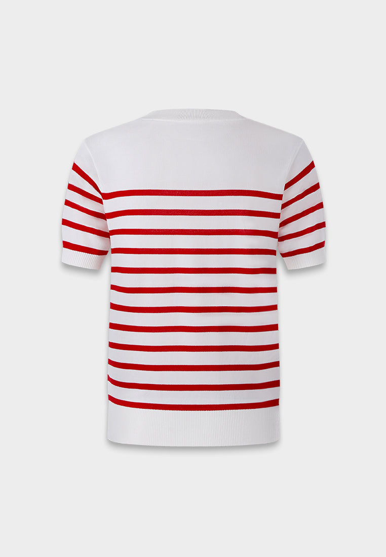 Nautical Striped Knit Top