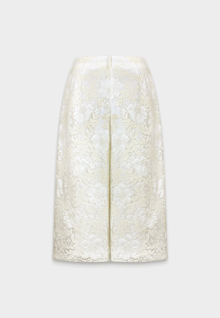 Perla Élégance Lace Wide Leg Pants