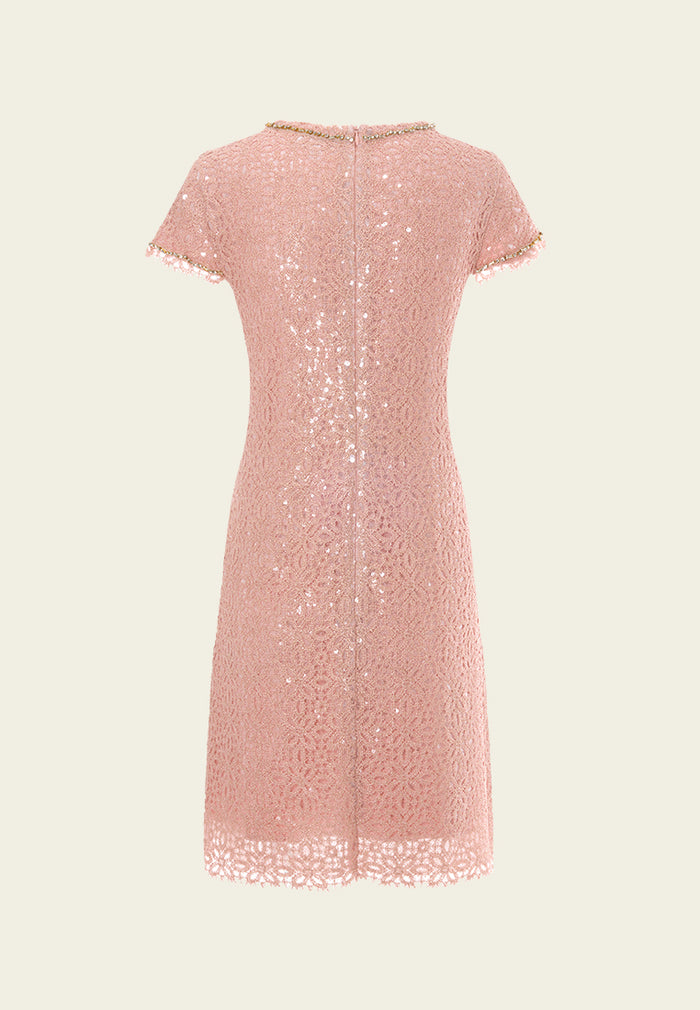 Lurex Crochet-lace Sequin Midi Dress