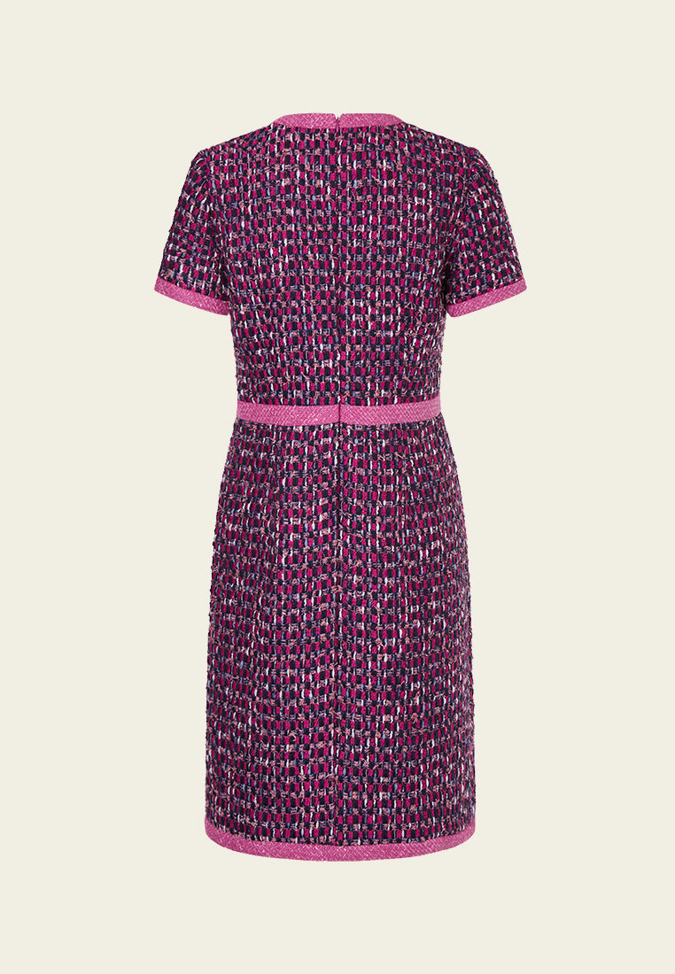 Fuchsia Lady Tweed Dress